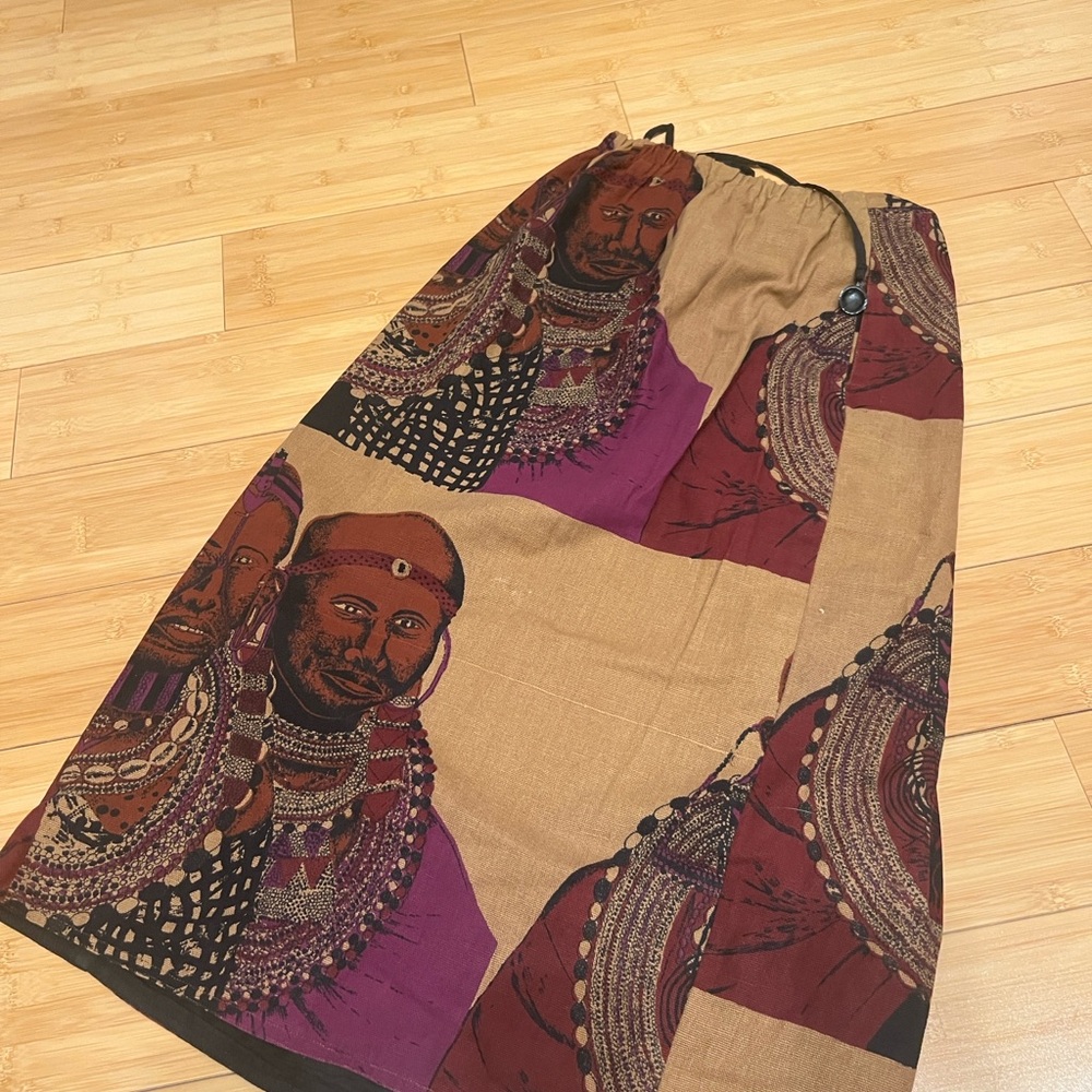 Vintage African Long Skirt Women's Size Attached On Photos - Picture 6 of 11